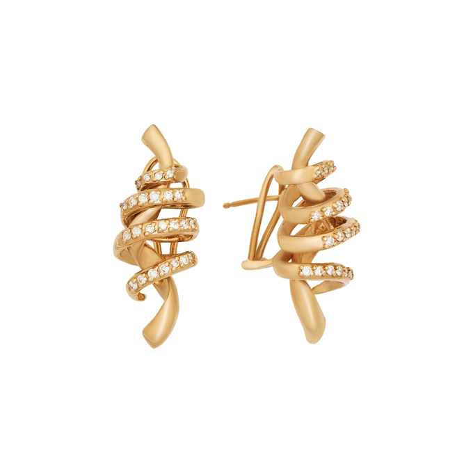 Серьги из золота 750 пробы c бриллиантами, Л 2811 1679 за 235000