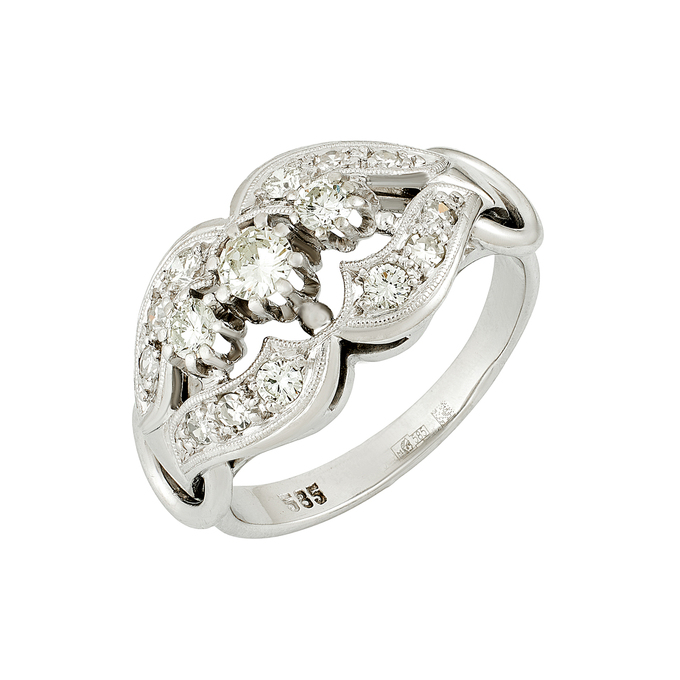 Кольцо из золота 585 пробы c бриллиантами, Л 2811 6661 за 102000