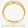 Кольцо из желтого золота 585 пробы c 1 бриллиантом Л71013975 фото 4