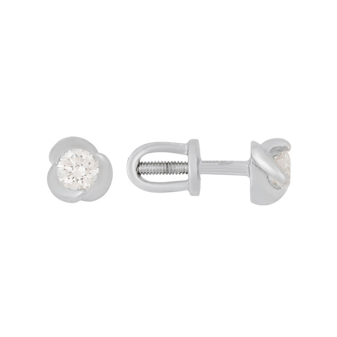 Серьги из золота 585 пробы c бриллиантами, Л 6101 3772 за 45920