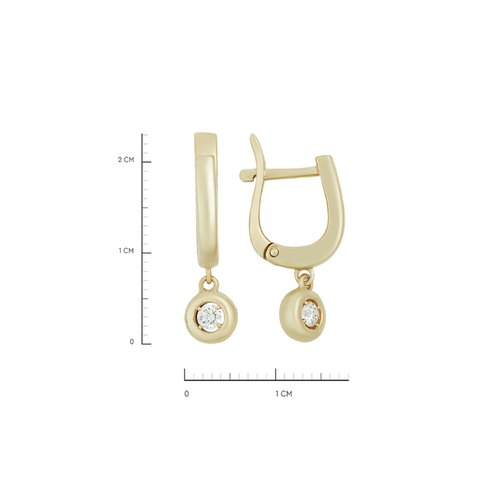 Серьги из золота 585 пробы c бриллиантами, К 0000 5382 за 60400