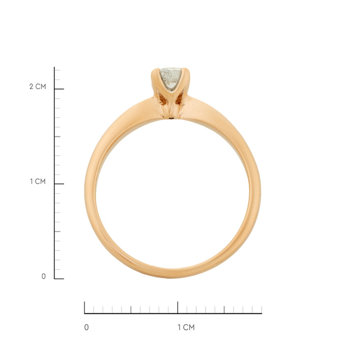 Кольцо из золота 585 пробы c бриллиантом, Л 2811 8617 за 33500