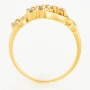 Кольцо из желтого золота 585 пробы c 9 бриллиантами Л43030056 фото 3
