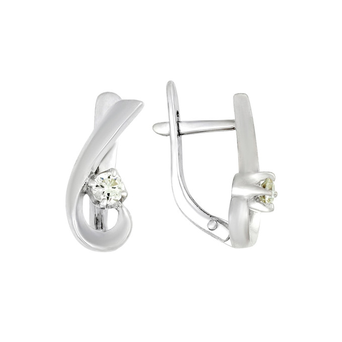 Серьги из золота 585 пробы с бриллиантами, Л 7503 3565 за 42200