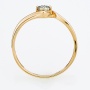 Кольцо из комбинированного золота 585 пробы c 1 бриллиантом Л64012911 фото 3