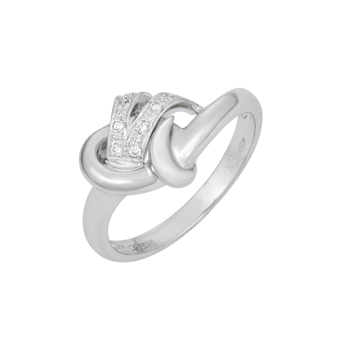 Кольцо из золота 750 пробы c бриллиантами