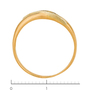 Кольцо из комбинированного золота 585 пробы c 5 бриллиантами Л31122901 фото 4