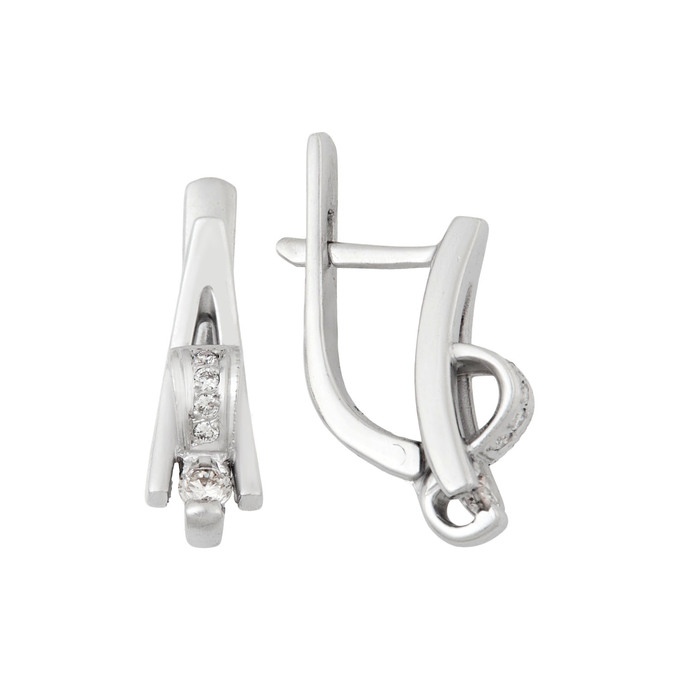 Серьги из золота 585 пробы c бриллиантами, Л 0408 8600 за 43000