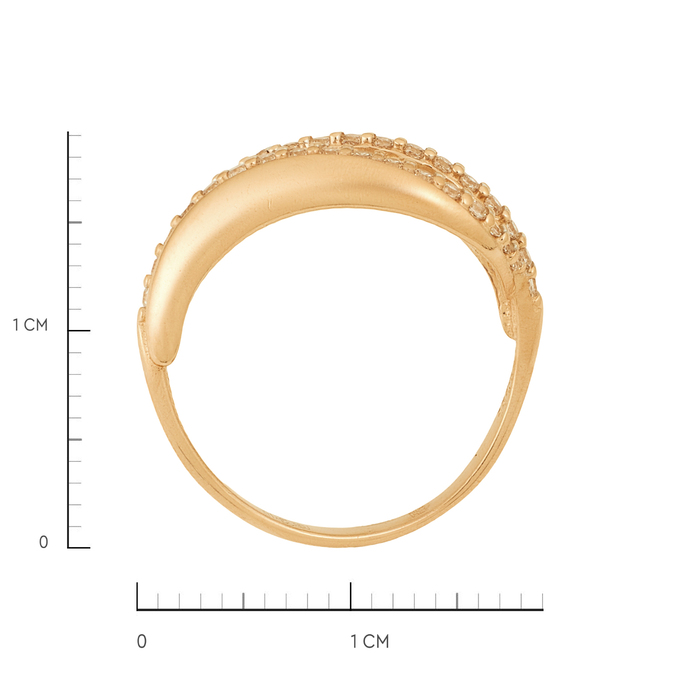 Кольцо из золота 585 пробы c фианитами, Л 6001 1882 за 25680