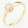 Кольцо из желтого золота 585 пробы c 7 бриллиантами Л04075737 фото 1