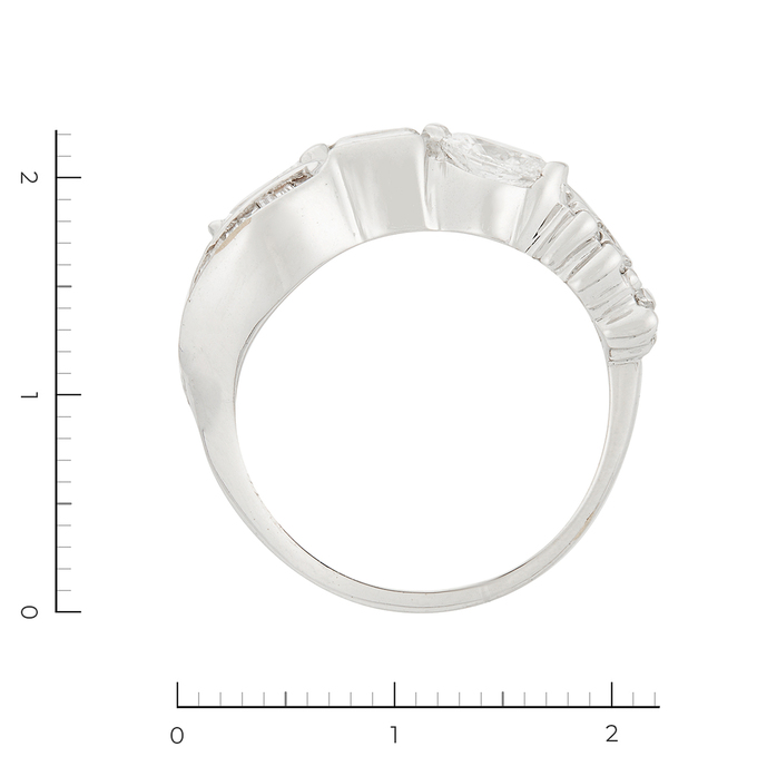 Кольцо из белого золота 375 пробы c 35 бриллиантами, Л 2810 1942 за 250000