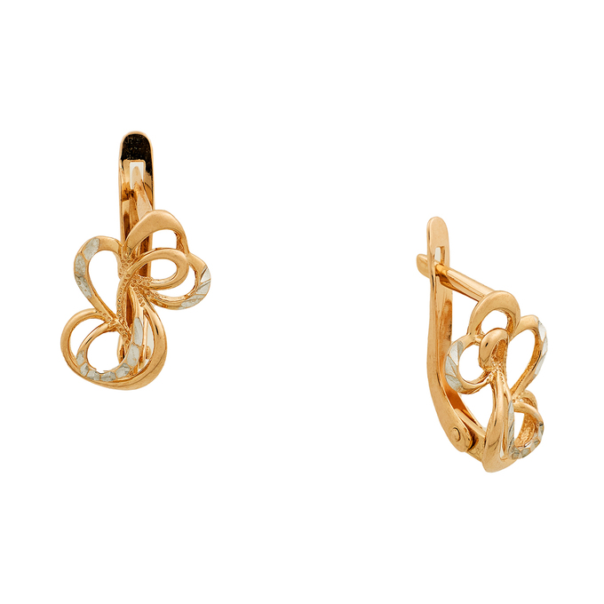 Серьги из красного золота 585 пробы
