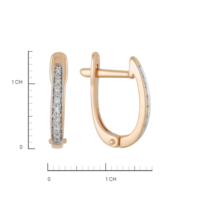 Серьги из золота 585 пробы c бриллиантами, Л 5405 6296 за 17520