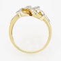 Кольцо из желтого золота 585 пробы c фианитами Л52051011 фото 3