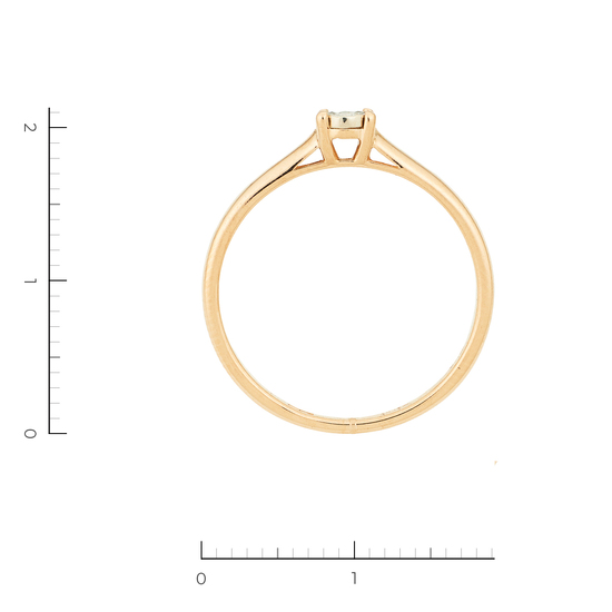 Кольцо из комбинированного золота 585 пробы c 1 бриллиантом, Л16143225 за 13650