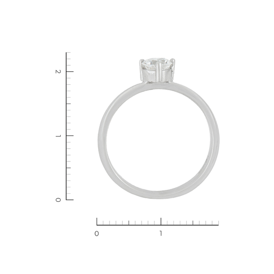 Кольцо из белого золота 585 пробы c 1 бриллиантом, Л28096241 за 79000