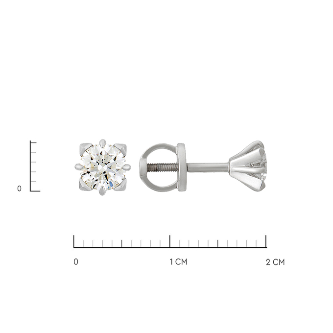 Серьги из золота 585 пробы c бриллиантами, Ц О007 2055 за 280000