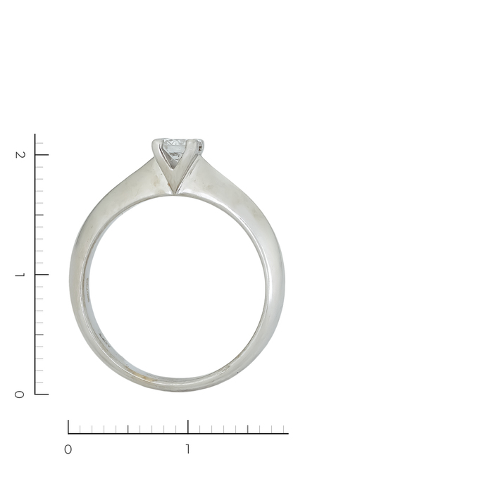 Кольцо из белого золота 585 пробы c 1 бриллиантом, Л 1811 3877 за 32720