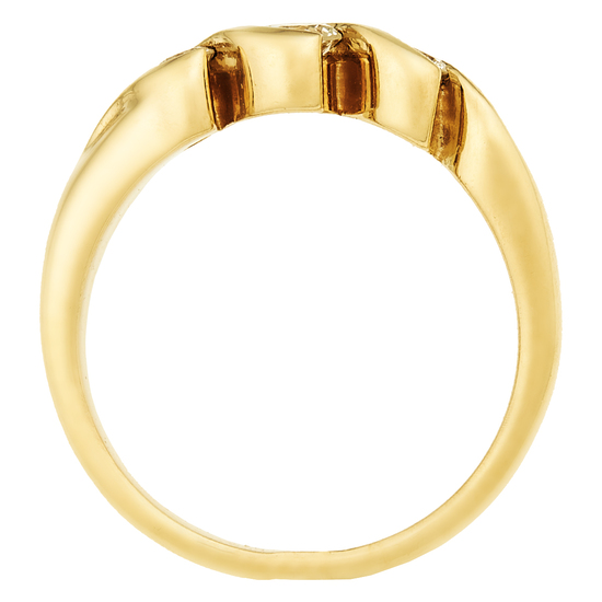 Кольцо из желтого золота 750 пробы c 3 бриллиантами, Л37057904 за 64900