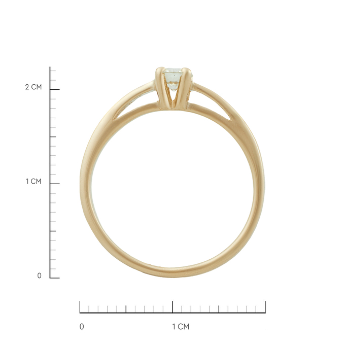 Кольцо из золота 585 пробы c бриллиантом, Л 3911 4153 за 42000