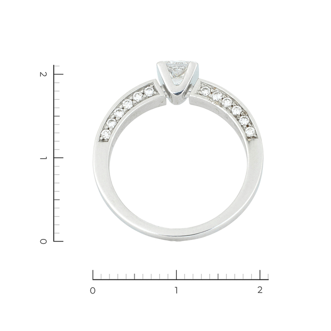 Серьги из золота 750 пробы c 4 бриллиантами