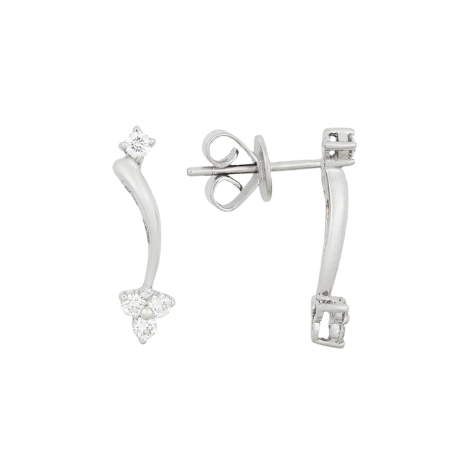 Серьги из золота 750 пробы c бриллиантами, К 0000 4718 за 55800