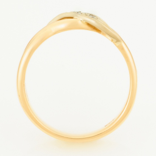 Кольцо из комбинированного золота 585 пробы c 3 бриллиантами, Л12069182 за 15075