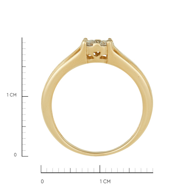 Кольцо из золота 585 пробы c бриллиантами, Л 7303 6678 за 27900