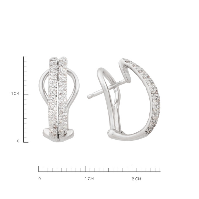 Серьги из золота 585 пробы с бриллиантами, Л 4711 0985 за 42400