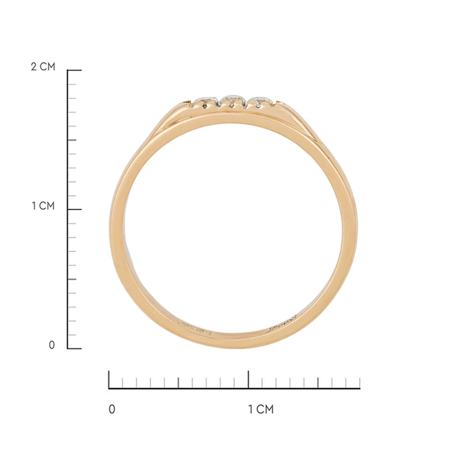Кольцо из золота 585 пробы c бриллиантами, Л 5207 9642 за 22800