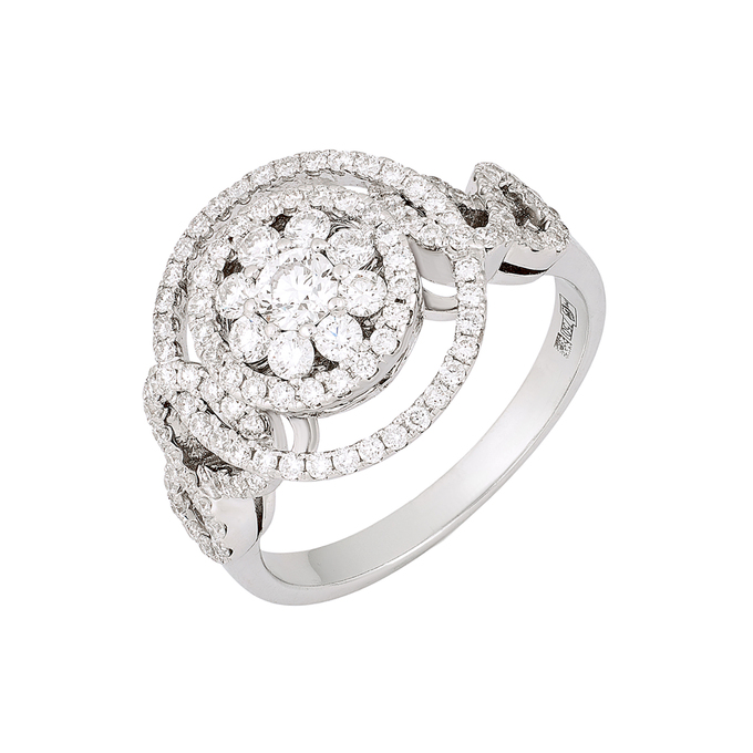 Кольцо из золота 750 пробы c бриллиантами, Л 0803 4847 за 115000