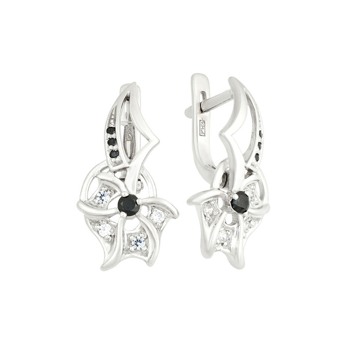 Серьги из золота 585 пробы с фианитами, Л 0911 6664 за 44800