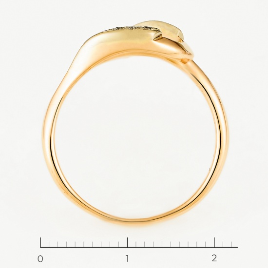 Кольцо из комбинированного золота 585 пробы c 7 бриллиантами, Л39100187 за 19740