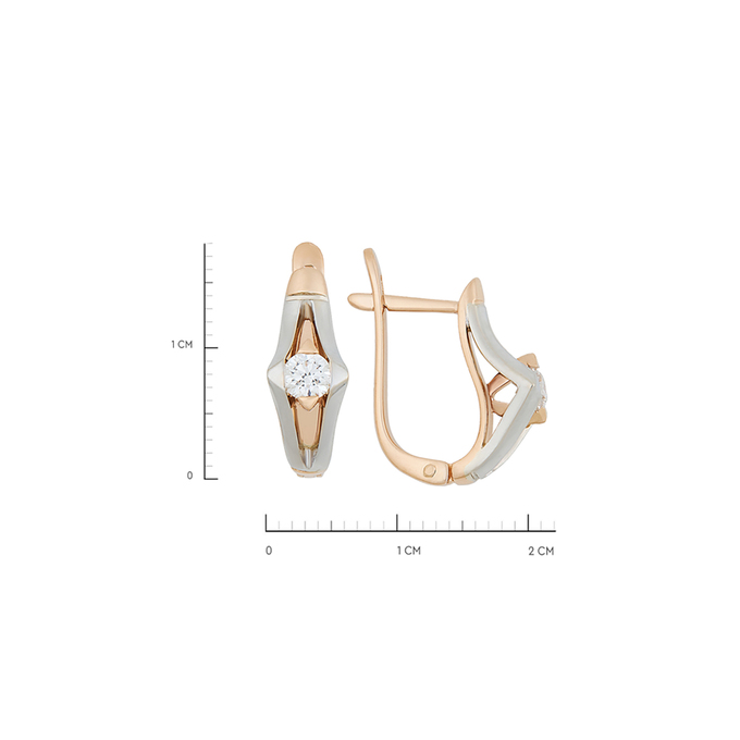 Серьги из золота 585 пробы c бриллиантами, Л 2811 2280 за 78750