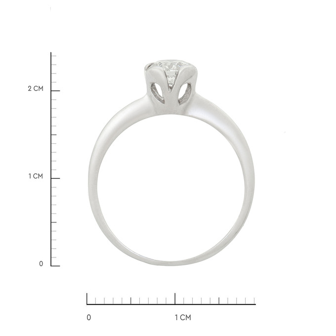 Кольцо из золота 750 пробы c бриллиантом, Л 2808 1662 за 130550