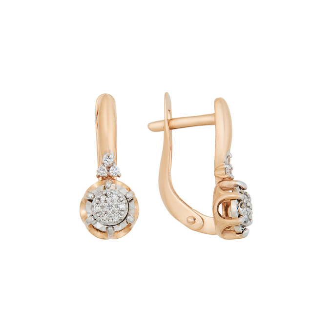 Серьги из золота 585 пробы c бриллиантами, К 0000 4709 за 43400