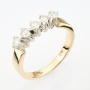 Кольцо из комбинированного золота 585 пробы c 5 бриллиантами Л58029385 фото 1