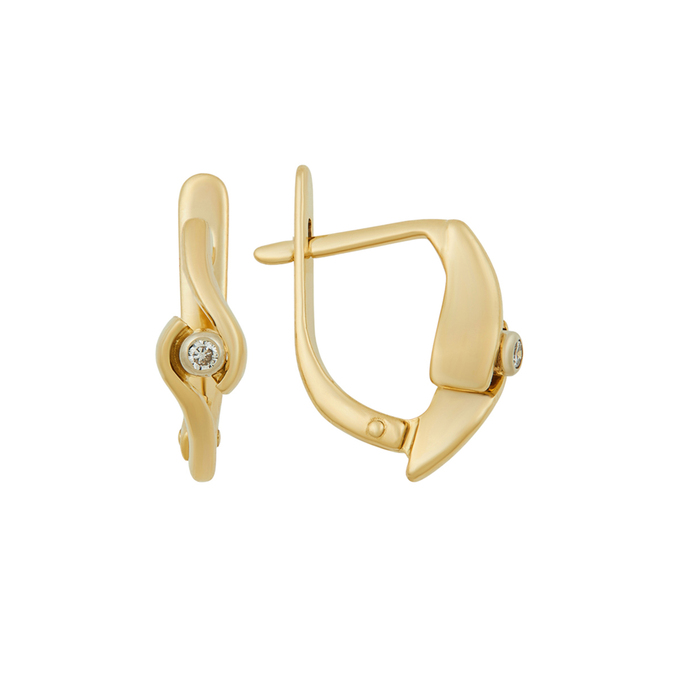 Серьги из золота 750 пробы c бриллиантами, Л 0911 2880 за 59520