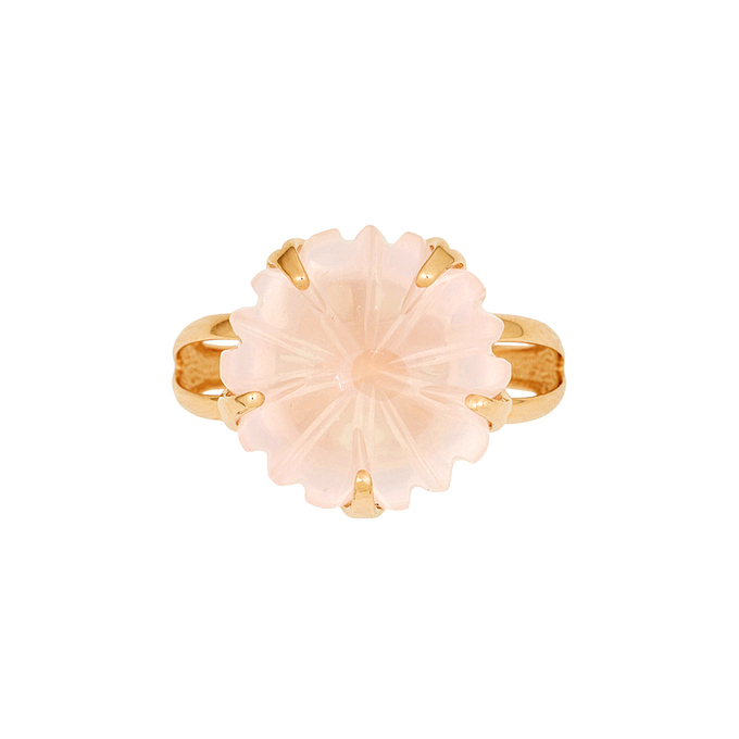 Кольцо из золота 585 пробы c розовым кварцем, Л 4709 8843 за 57200