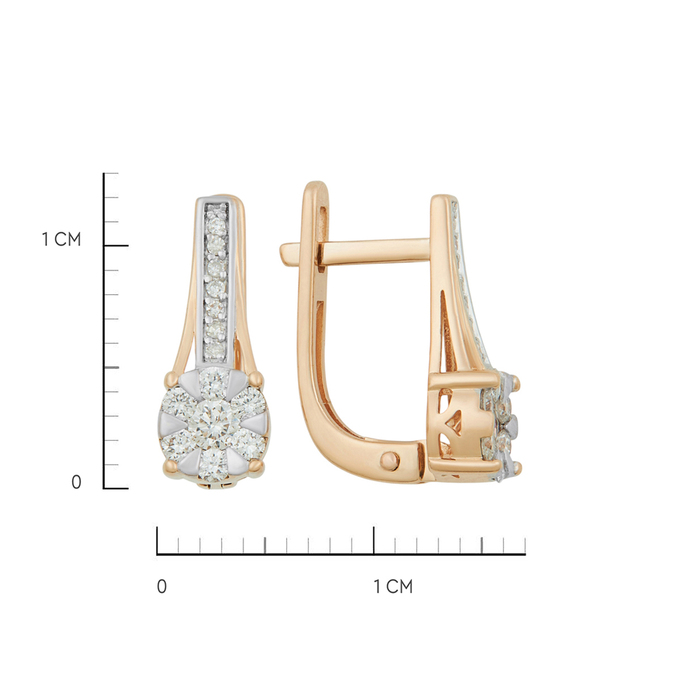 Серьги из золота 585 пробы c бриллиантами, К 0000 5578 за 65500