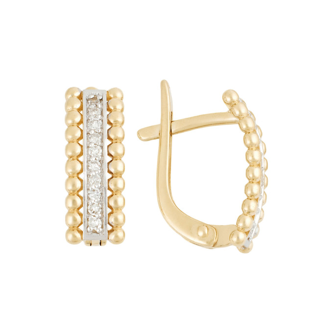 Серьги из золота 585 пробы с бриллиантами, Л 7000 9520 за 41600