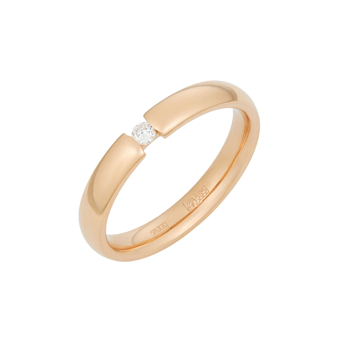 Кольцо из золота 585 пробы c бриллиантом