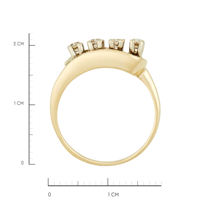 Кольцо из золота 585 пробы c бриллиантами, Л 3507 1068 за 32130
