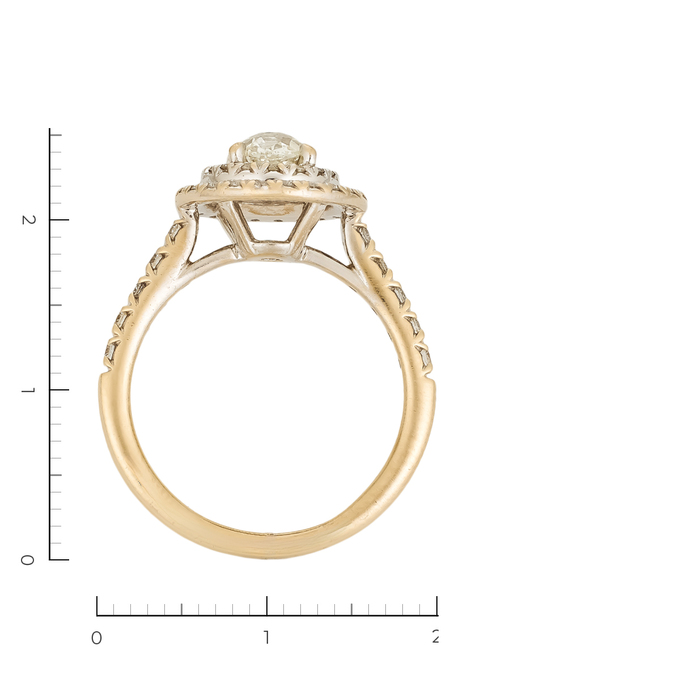 Кольцо из золота 585 пробы c 49 бриллиантами, Л 2810 3520 за 179000