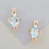 Серьги из красного золота 585 пробы c 2 топазами
