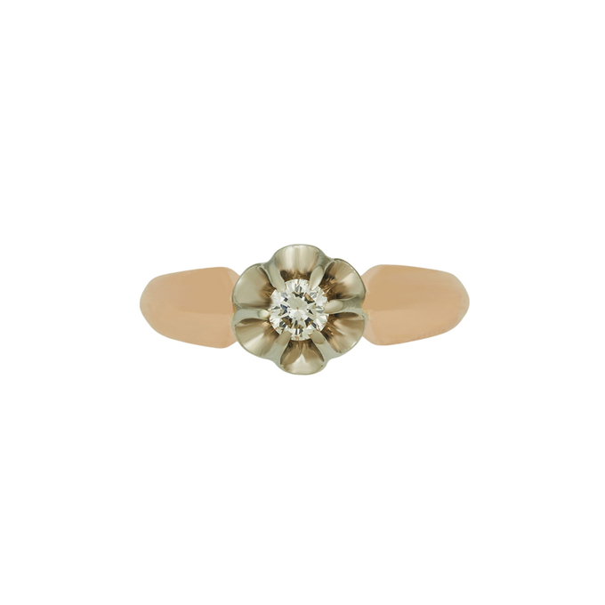 Кольцо из золота 583 пробы c бриллиантом, Л 1909 5519 за 63920