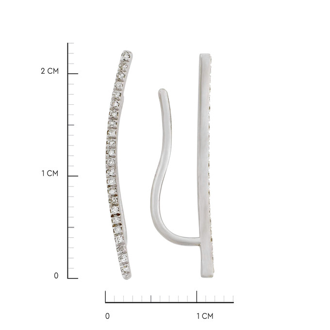Серьги из золота 585 пробы c бриллиантами, Ц О007 2519 за 12500