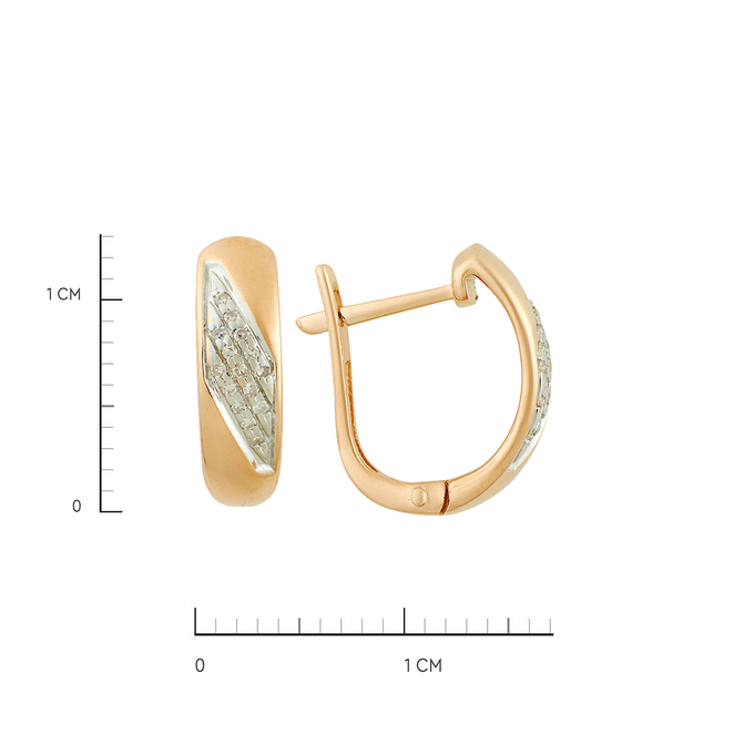 Серьги из золота 585 пробы c бриллиантами, Л 5406 2028 за 27040