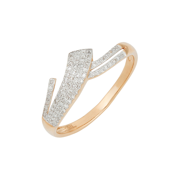 Кольцо из золота 585 пробы c бриллиантами