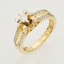 Кольцо из комбинированного золота 585 пробы c 25 бриллиантами 133423 фото 1